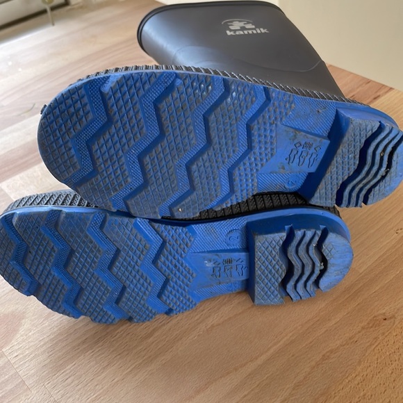 Kamik Stomp Rain Boot Big Kids Size 2, blue gray - Picture 4 of 4